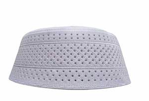 Unisex Knitted Striped Breathable Cotton Yarn Muslim Cap for Men Custom <b>Islamic</b> Prayer Cap All Seasons - Product Image 2