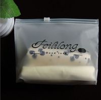 Sacs en plastique transparents mats givrés à fermeture éclair en PVC résistant avec logo personnalisé pour l'emballage de bijoux