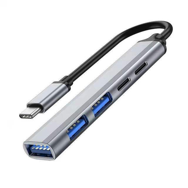 Factory Wholesale Laptop 5 Ports USB-C Hub Docking Station USB Hubs With USB 3.0 2.0 Type C PD Charging