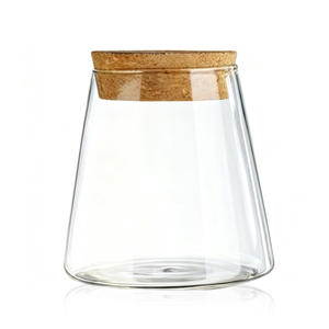 وعاء زجاجي صغير على شكل جبل للزراعة المائية مع غطاء خشبي وصينية للديكور الداخلي - Product Image 5