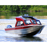 Perahu Jet Air Aluminium Red Well Craft 20 kaki dengan Mesin untuk Dijual