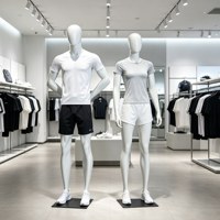 Mannequin Homme Musclé Corps Entier Gris Mat pour Présentation de Vêtements de Fitness, Modèle en Pose de Course, Démontable et Assemblable pour Vêtements de Sport