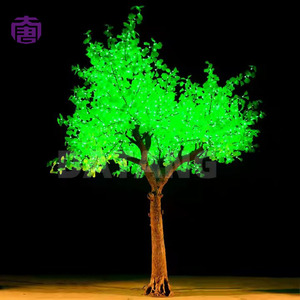 Magnifique arbre lumineux LED Ginkgo pour extérieur, éclat doré brillant, idéal pour la décoration de jardin, de bord de mer, de camping et d'aires de loisirs, à vendre. - Product Image 1