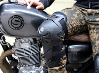 Juego de 4 protectores de rodilla y codo para motocicleta, equipo de protección para motocross y carreras todoterreno.