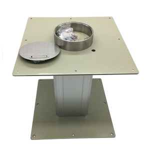 <b>Adjustable</b> <b>Height</b> <b>Table</b> <b>Leg</b> Support For RV Interior Space Aluminum Alloy Steel Base With Circular Top Plate - Product Image 5