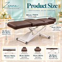 Fauteuil de beauté électrique, lit facial, dossier et repose-pieds réglables, télécommande filaire pour salon de beauté, spa, massage, soins de la peau