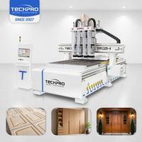 Routeur CNC 4 têtes 1325 pour le travail du bois, idéal pour les portes d'armoires, l'acrylique, la publicité, l'artisanat et le traitement des moules