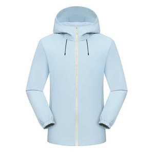 เสื้อแจ็คเก็ตกันลมมีฮู้ด สีพื้น บางชั้นเดียว แขนยาว สำหรับใส่กลางแจ้ง เสื้อโค้ทผู้หญิง โรงงานอู่ฮั่น - Product Image 3