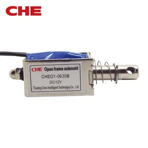 CHEO1-0630B 12 V 24 V Gleichstrom Öffner Rahmen Schiebe-Zieb-Elektromagnet Solenoid Miniatur-Linear-Solenoid
