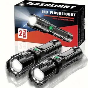 Super luminoso Linternas ad alta potenza ricaricabile da caccia lanterna l a lungo raggio torcia a luce impermeabile Micro USB torcia tattica