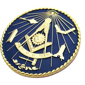 Custom golden enamel masonic high quality and best price car emblem for masons