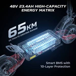 Arwibon GT06 GT08 US CA Stock 3-7Days Delivery 1200W 48V 13AH 11 Inch Off Road Foldable Scooter for Adults GT06 Engineered for P - Product Image 5