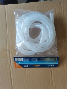 Flexible PE <b>SPIRAL</b> <b>Wrap</b> 19mm White Cable Sleeve for 2MTS Copper Material with 25mm Inside Diameter - Product Image 2