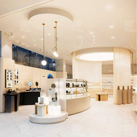 Conception de Magasin de Parfums de Luxe en Bois Sur Mesure pour la Vente au Détail, Décoration d'Intérieur, Aménagement Personnalisé pour Petite Boutique de Cosmétiques