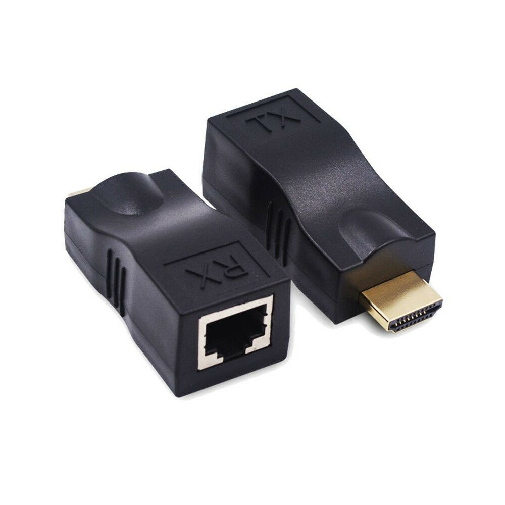 Doonjiey 4K 3D HDMI 1.4 30M Extender to RJ45 Over Cat 5e/6 Network LAN Ethernet for HDTV HDPC PS3 STB