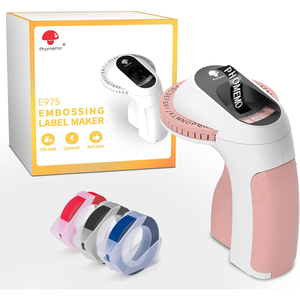 Mesin Pembuat <span class=keywords><strong>Label</strong></span> Embossing Phomemo E975 <span class=keywords><strong>Printer</strong></span> Portabel Stiker Perekat <span class=keywords><strong>Printer</strong></span> Memo Tekan Mekanis Genggam - Product Image 1