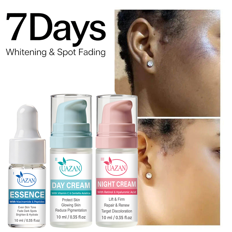 Quick Acting Whitening Cream & Spot Fading Serum Kit OEM ODM Private Label Melanin Removal Facial Care Set Wholesale