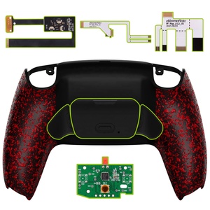 Kit rimappatura 2.0 rosso in gomma con scheda di aggiornamento + guscio posteriore ridisegnato + pulsanti posteriori per Controller PS5 - Product Image 2