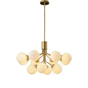 Modern Glass Chandelier Lighting Nordic Chandelier Home Decor Copper French Luxury Bedroom Living Room Light Lustre Luminaria