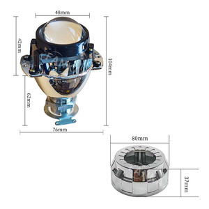 1.8 Inch Car Headlight Lens Kit <b>H4</b> 12V Dual Beam Xenon Retrofit Upgrade Round Housing - Product Image 1