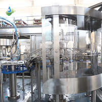 Machine de remplissage et d'emballage automatique 3-en-1 pour boissons liquides, eau et purificateur d'eau, capacité 2000-24000 BPH