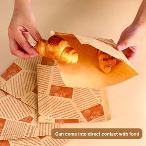 Bolsa Triangular a Prueba de Grasa para Sándwiches, Bolsa para Donas, Bolsa de Papel Kraft Marrón con Doble Abertura en Forma de L para Empacar Pan, Bolsa para Galletas - Product Image 6
