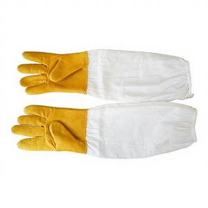 Guantes de Apicultor de Alta Calidad, Largos, de Piel de Oveja y Algodón, Impermeables, Anti-Impacto, con Puño Elástico, Antideslizantes y Transpirables - Product Image 1