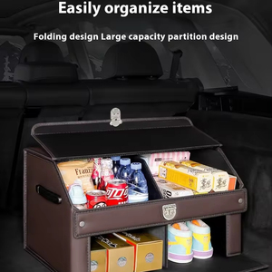 Organizador de <span class=keywords><strong>maletero</strong></span> de carga inteligente para camión de calidad, bolsa de almacenamiento plegable para coche, caja de compras hecha de materiales de cuero duraderos - Product Image 5