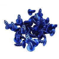 Vis autotaraudeuses colorées en alliage d'aluminium et nylon 5x12mm pour coques, patchs, motos et scooters