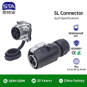 IP67 su geçirmez LP24 endüstriyel havacılık sinyal fişi dairesel konnektör LED ekran güç 2 3 4 10 12 19 24 çekirdek - Product Image 1