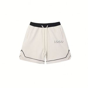 Pantalones Cortos Deportivos Casuales para Hombre, Personalizados, de Algodón y Elastano, 380g, Cintura Media Elástica, Transpirables, Impermeables, Ecológicos, Estampados, Holgados, de Secado Rápido - Product Image 1