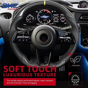 Volant en fibre <span class=keywords><strong>de</strong></span> carbone véritable USA STOCK pour Nissan Z Fairlady 400Z RZ34 2023-2026 avec ligne rayée bleue/jaune/rouge - Product Image 3