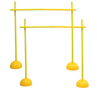 Poteau de signalisation sportif MUDA Modèle 26401 en PVC jaune pour football, basketball, volleyball, 1,15 m, facile à transporter, pour adultes