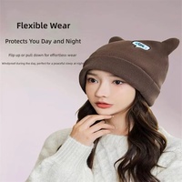 Gorro Postparto Transpirable, Cómodo y Resistente al Viento, Gorro de Maternidad Elegante de Punto Jacquard con Dibujos Animados para Mujer