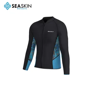 Seaskin Surfing Jacket Wetsuits 2mm Neoprene Custom Front Zipper Wetsuit Top For Surfing