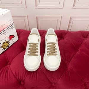 Nuove Scarpe Casual Dolce Fashion Trend Primavera 2026 con Graffiti Bianco e Marrone, Classiche con Suola Spessa, Stile Gabbana - Product Image 1