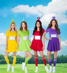 Baige New Update TV Movie Adult Girl Halloween Performance Dress Headwear Socks Children Teletubbies Cosplay Party Costumes