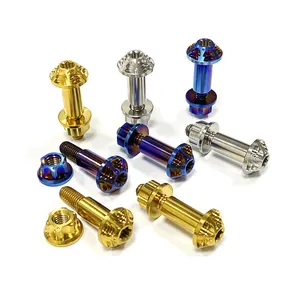 Gr5 Titanium High Grade6 Self Tapping Hub Countersunk Wheel Lug Nuts And Bolt For Audi Porsche M5 M14 M14X1.5X28Mm Titanium Bolt