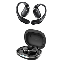 Casque sans fil BT 5.4, faible latence 30 ms, casque de jeu, double micro, suppression du bruit, écouteurs avec étui LED translucide