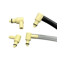 Raccord rapide équivalent BRT, coudé à 90 degrés, avec valve d'arrêt, pour tuyau et tube, raccords en L, 120 psi, -40°C à 83°C, en acier inoxydable