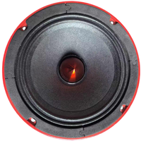 Speaker Midrange 8 inci dengan Keranjang Aluminium, Magnet Neodymium, Surround Kain, dan Kerucut Kertas, 4 Ohm, 12V, Hi-Fi untuk Audio Mobil