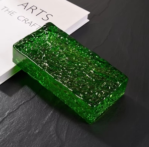 Prezzo di fabbrica per il colore mattoni di vetro multicolore di fusione a caldo blocco di vetro da costruzione mattoni di vetro dimensioni 200*100*50MM - Product Image 4