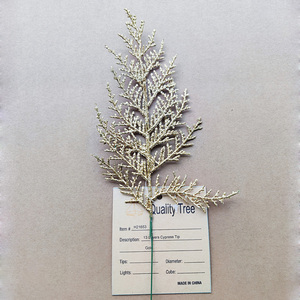 Decoración de purpurina con hojas de Navidad, guirnalda de 13 capas de <span class=keywords><strong>ciprés</strong></span> en 4 colores, rama de PE - Product Image 5