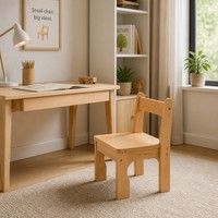 Chaise pour enfants en bois de hêtre Chuangjin, hauteur d'assise 29 cm, dossier haut, sièges Montessori pour garderie, école, vente en gros