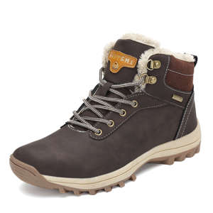 Stivali da neve da trekking invernali da uomo foderati in pelliccia antiscivolo resistenti all'acqua - Product Image 1