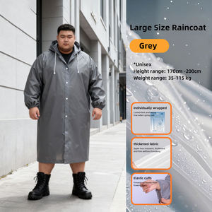 TPE Çok Fonksiyonlu Unisex Özelleştirilebilir Logolu Su Geçirmez Moda Yağmurluk Ekstra Büyük Yağmurluk - Product Image 5