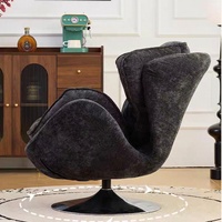 Chaise rotative haut de gamme chaise de salon en tissu de velours moderne dernier concepteur chaises de canapé de loisirs rotatives à 360 °