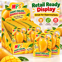 Bonbons Halal en forme de mangue 3D, grande taille, gommes à mâcher pelables au jus de fruit, emballage stérile sous bulle, sans sucre ajouté