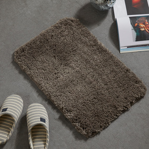 Chenille Bath <b>Mat</b> Rectangle 3 Pieces Coffee Brown Absorbent Non Slip Dry Foot Home Use - Product Image 4