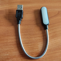 Mini lampe de lecture à 4 LED portable USB, lampe de nuit blanche/chaude, lampe de table pour ordinateur portable, banque d'alimentation, ordinateur portable, ordinateur